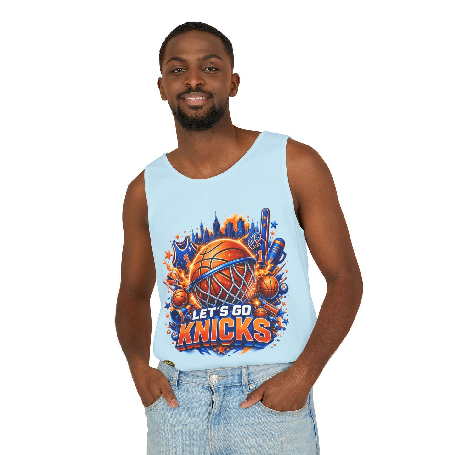 Let's Go Knicks Basketball Tank Top — New York City NBA Fan Jersey (Show your New York pride in bold style)