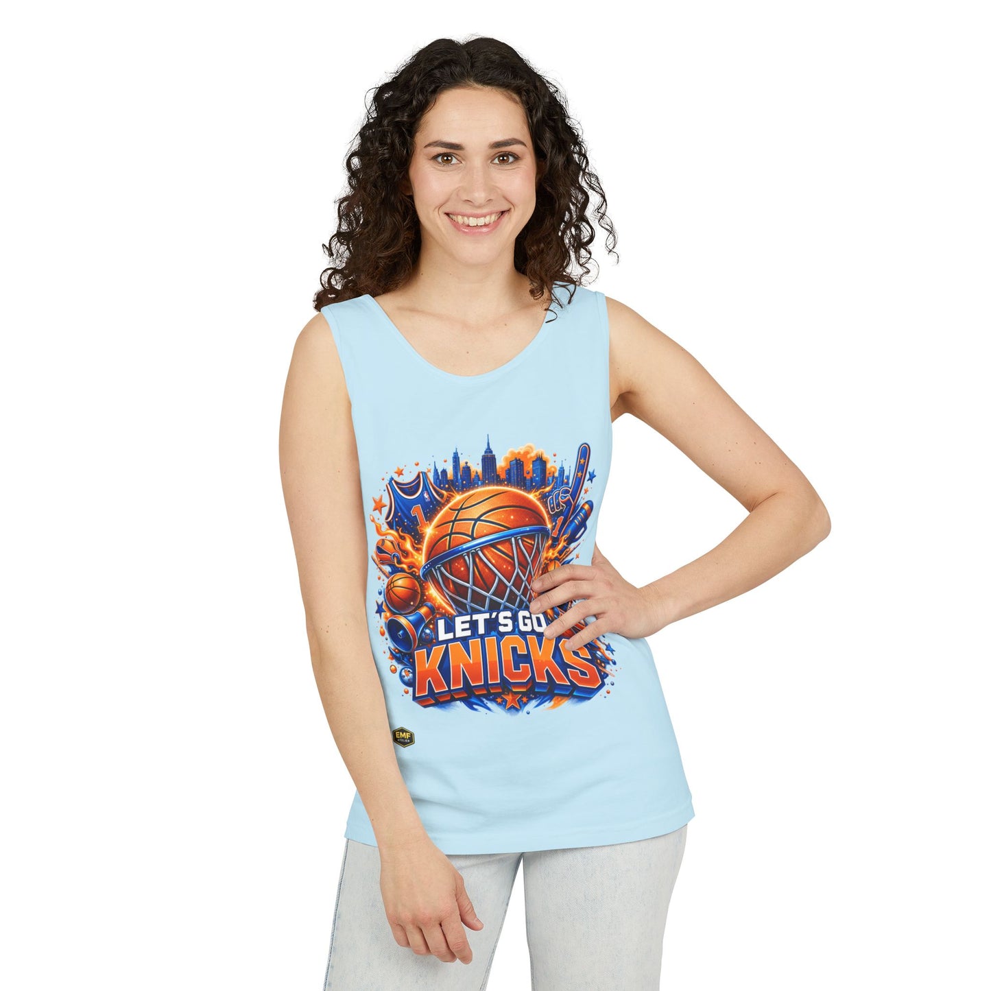 Let's Go Knicks Basketball Tank Top — New York City NBA Fan Jersey (Show your New York pride in bold style)