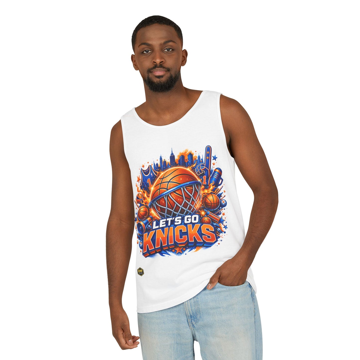 Let's Go Knicks Basketball Tank Top — New York City NBA Fan Jersey (Show your New York pride in bold style)