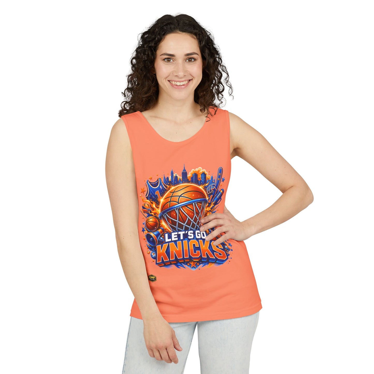 Let's Go Knicks Basketball Tank Top — New York City NBA Fan Jersey (Show your New York pride in bold style)