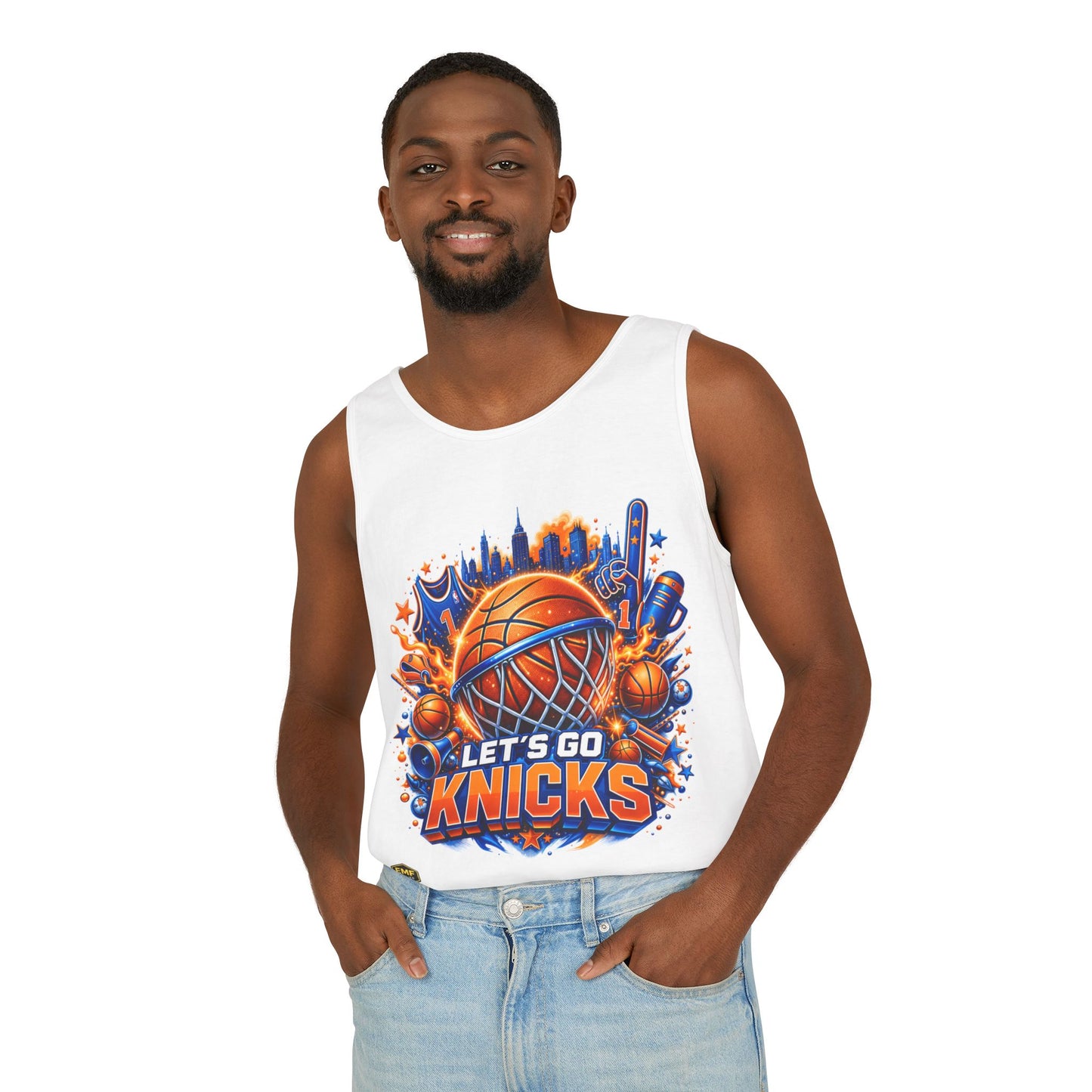 Let's Go Knicks Basketball Tank Top — New York City NBA Fan Jersey (Show your New York pride in bold style)