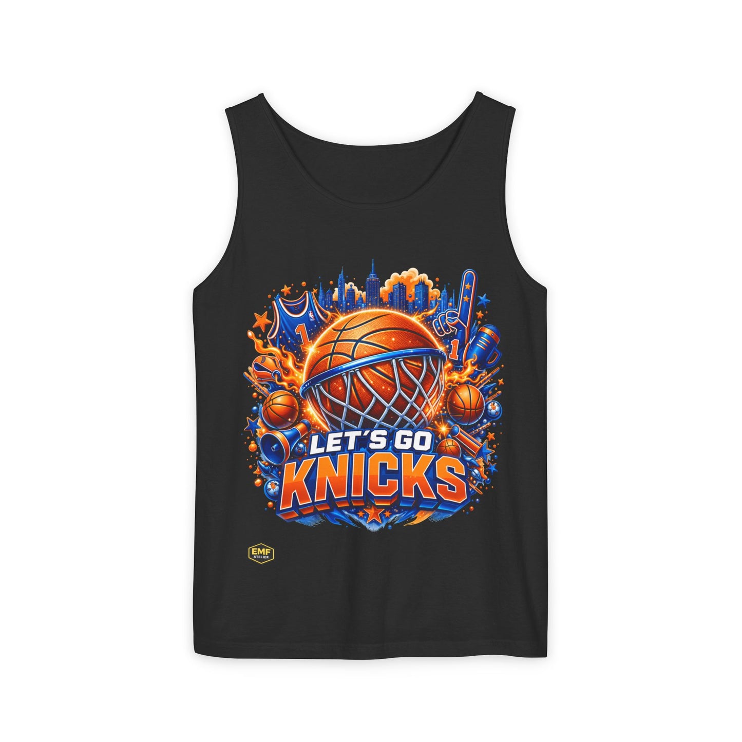 Let's Go Knicks Basketball Tank Top — New York City NBA Fan Jersey (Show your New York pride in bold style)