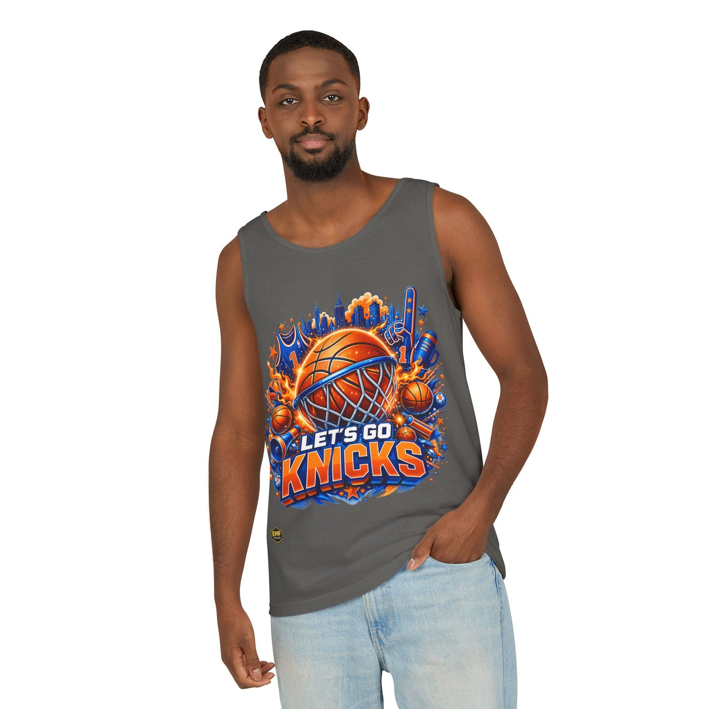 Let's Go Knicks Basketball Tank Top — New York City NBA Fan Jersey (Show your New York pride in bold style)