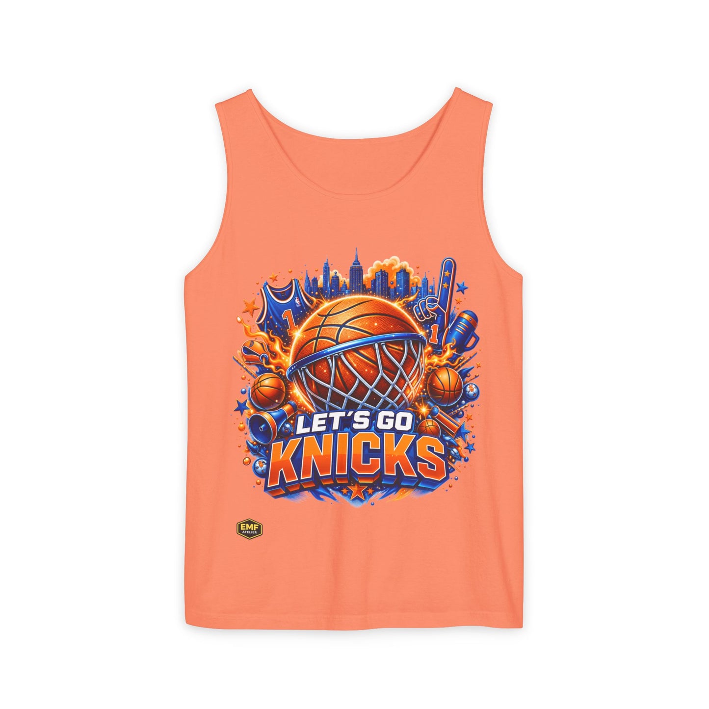 Let's Go Knicks Basketball Tank Top — New York City NBA Fan Jersey (Show your New York pride in bold style)