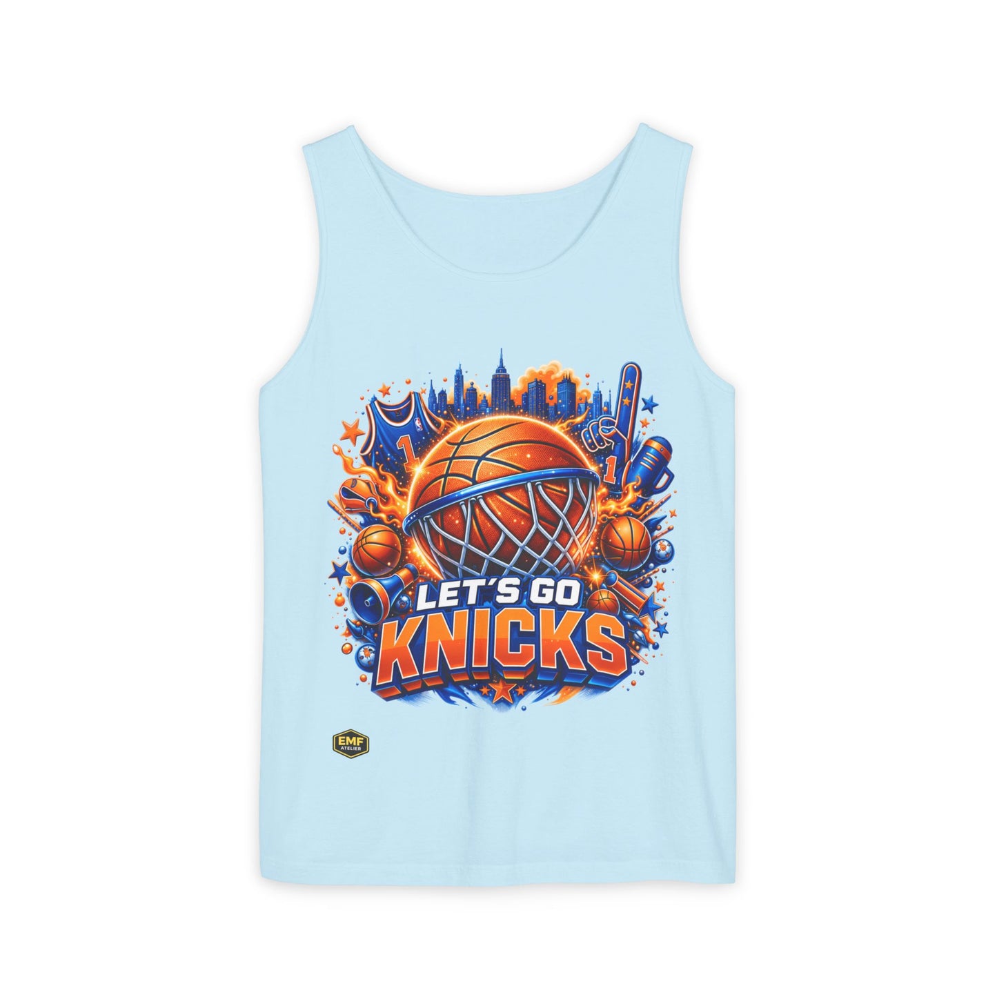 Let's Go Knicks Basketball Tank Top — New York City NBA Fan Jersey (Show your New York pride in bold style)