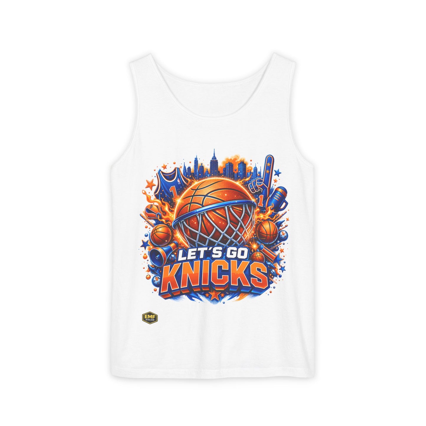 Let's Go Knicks Basketball Tank Top — New York City NBA Fan Jersey (Show your New York pride in bold style)