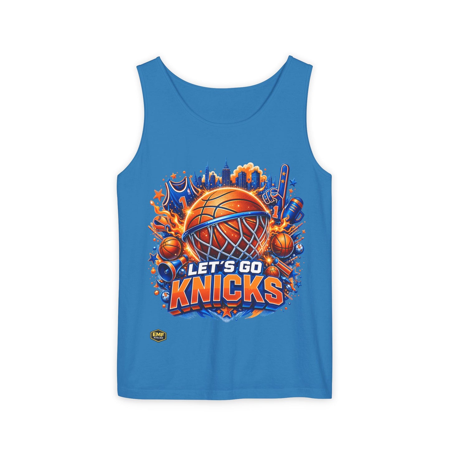 Let's Go Knicks Basketball Tank Top — New York City NBA Fan Jersey (Show your New York pride in bold style)