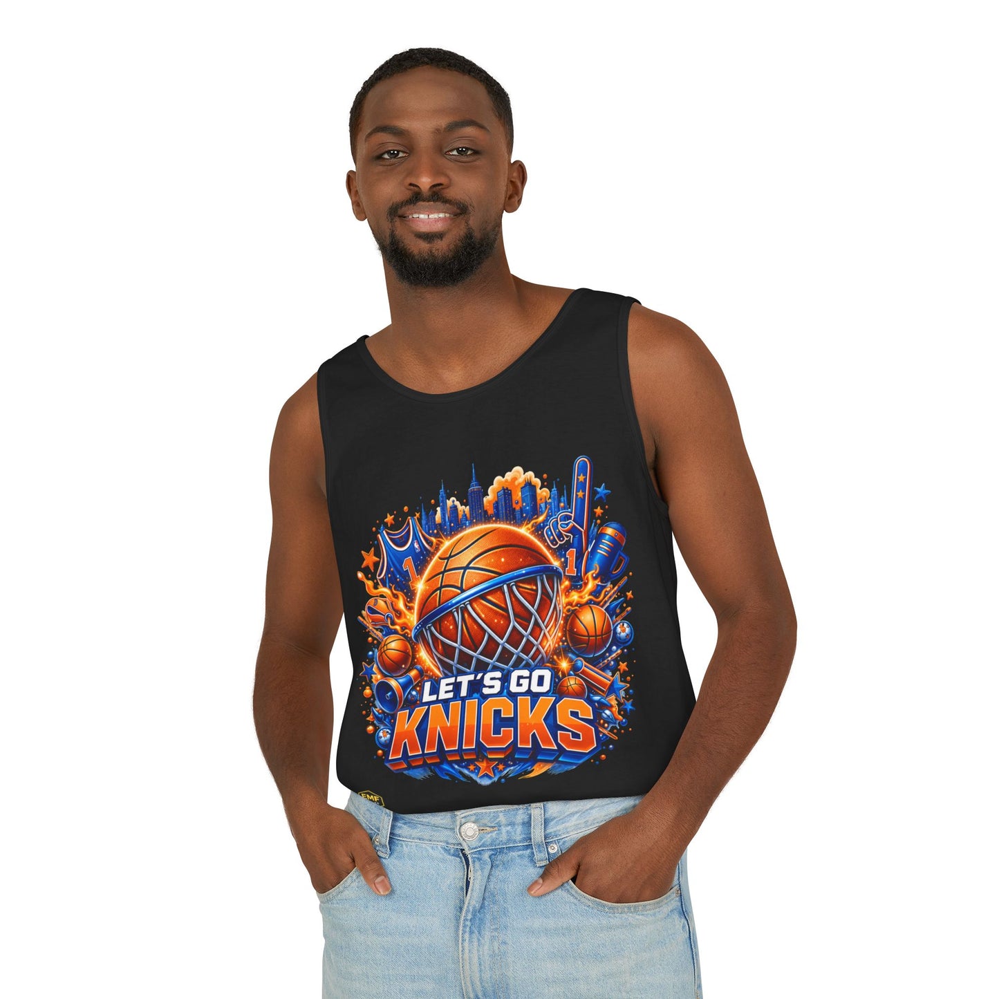 Let's Go Knicks Basketball Tank Top — New York City NBA Fan Jersey (Show your New York pride in bold style)