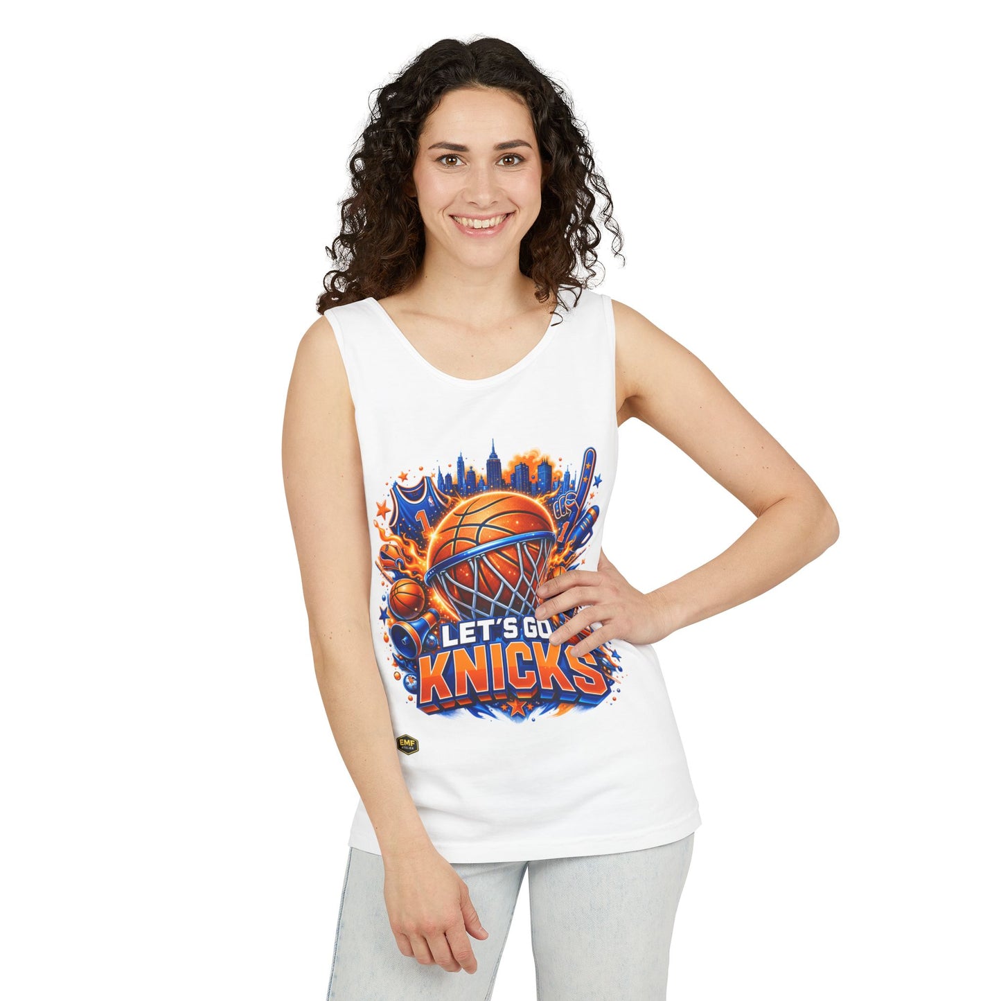 Let's Go Knicks Basketball Tank Top — New York City NBA Fan Jersey (Show your New York pride in bold style)