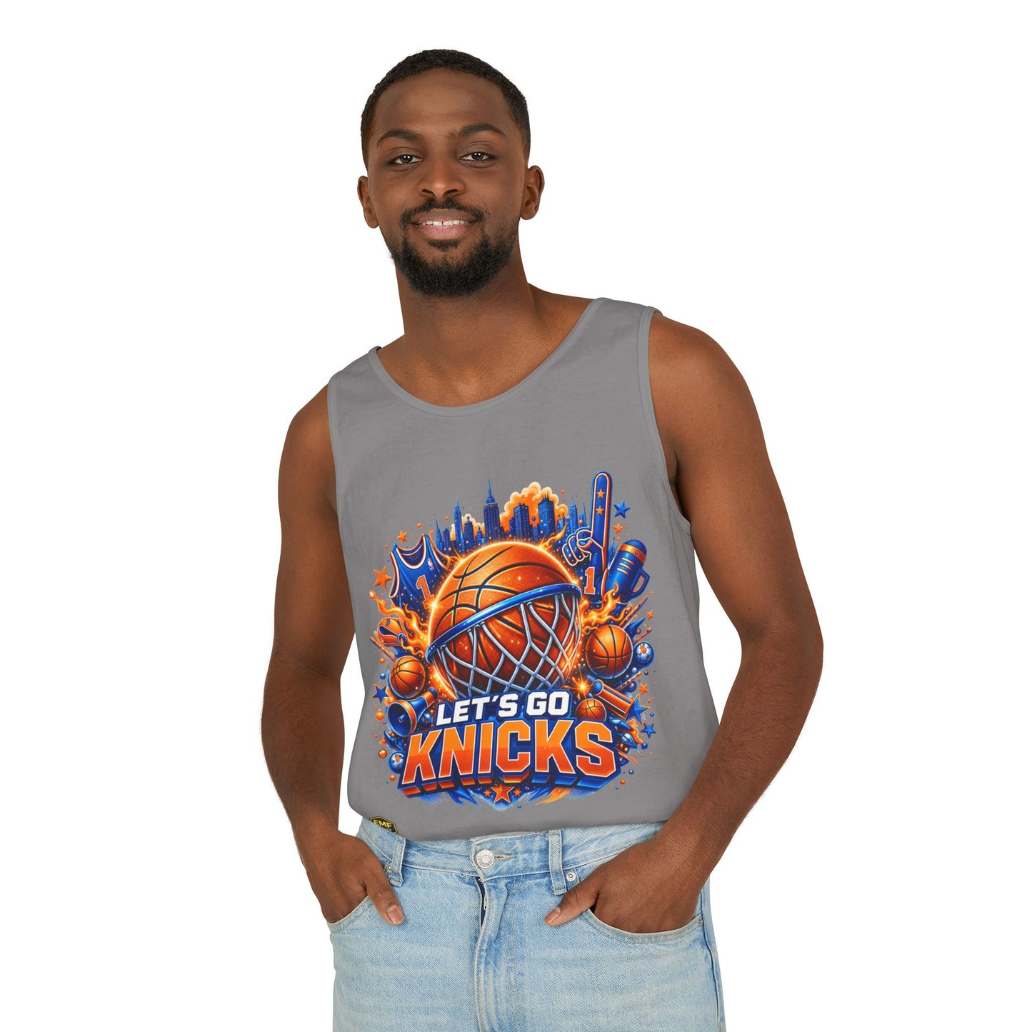 Let's Go Knicks Basketball Tank Top — New York City NBA Fan Jersey (Show your New York pride in bold style)