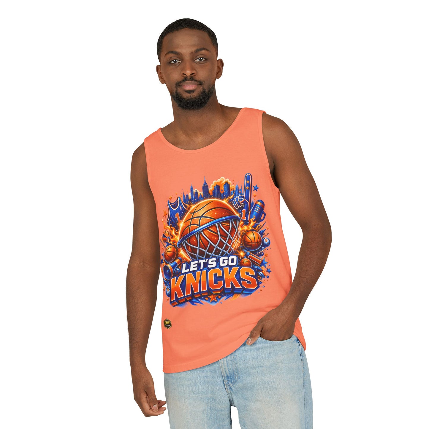 Let's Go Knicks Basketball Tank Top — New York City NBA Fan Jersey (Show your New York pride in bold style)