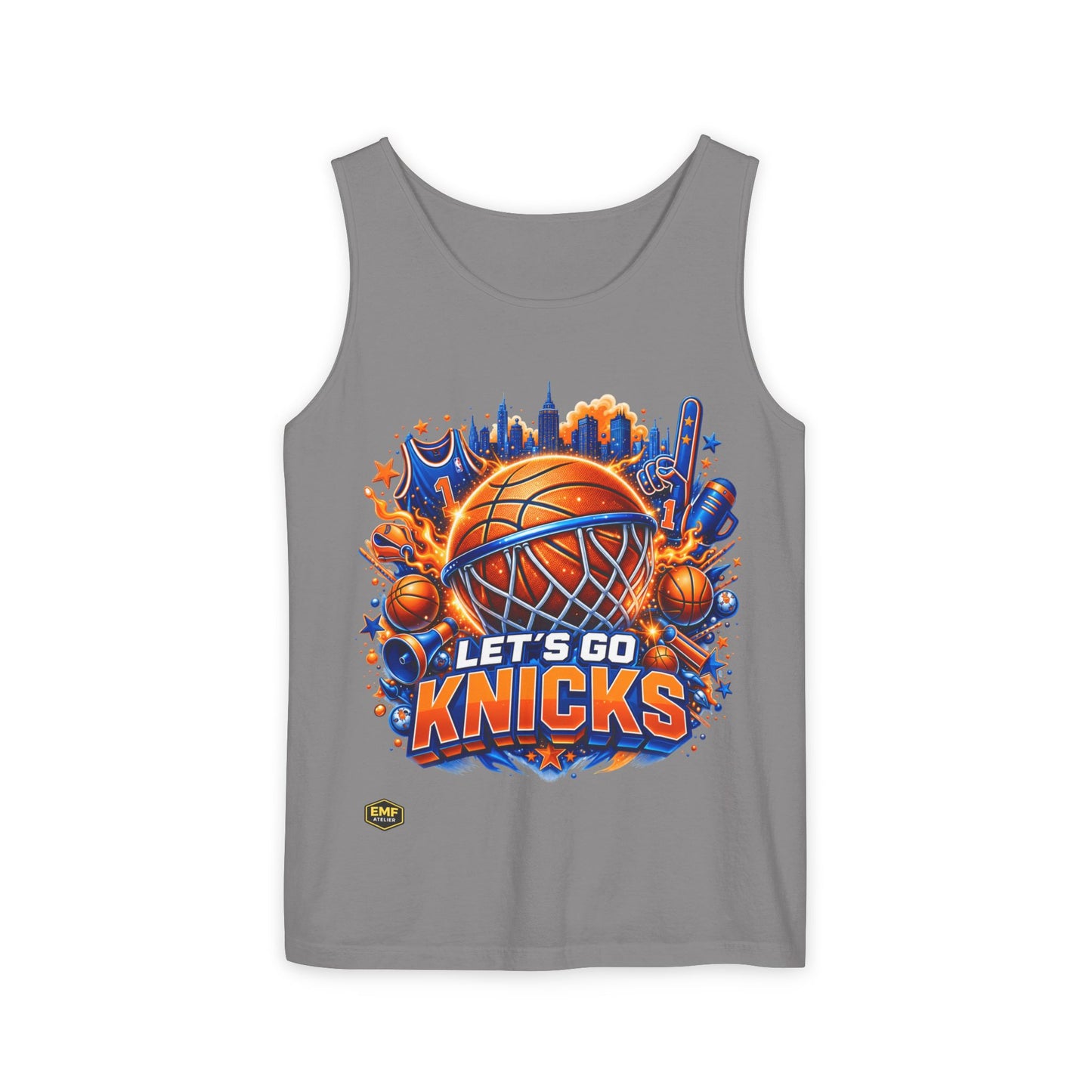 Let's Go Knicks Basketball Tank Top — New York City NBA Fan Jersey (Show your New York pride in bold style)