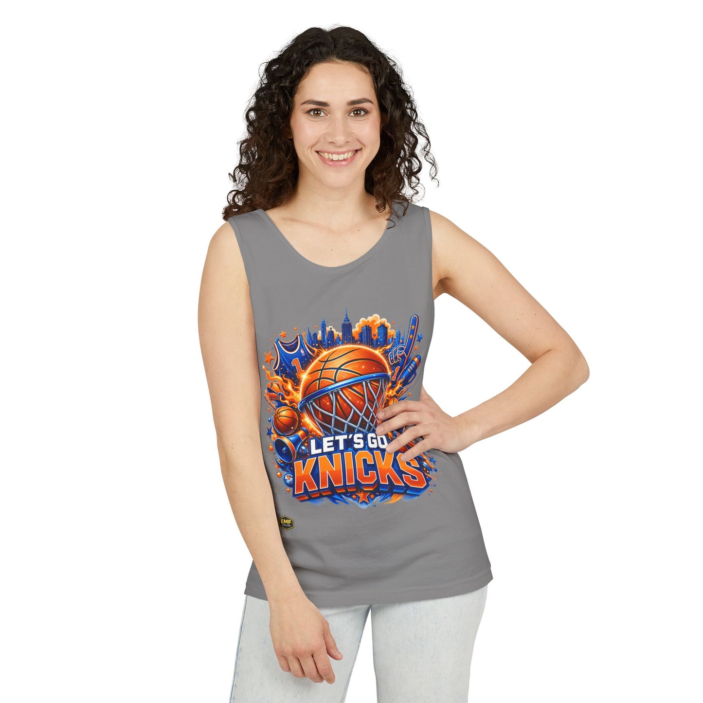 Let's Go Knicks Basketball Tank Top — New York City NBA Fan Jersey (Show your New York pride in bold style)