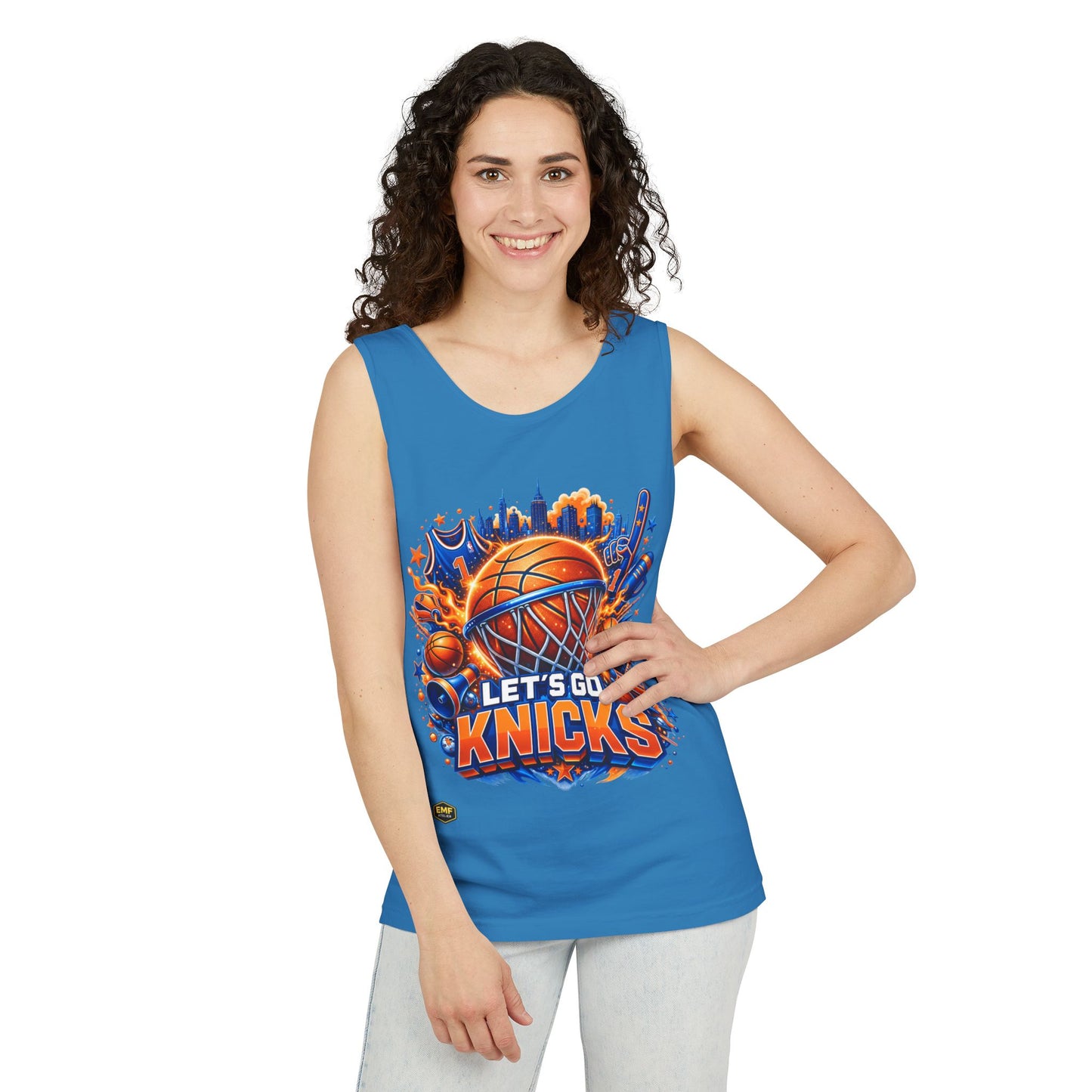 Let's Go Knicks Basketball Tank Top — New York City NBA Fan Jersey (Show your New York pride in bold style)