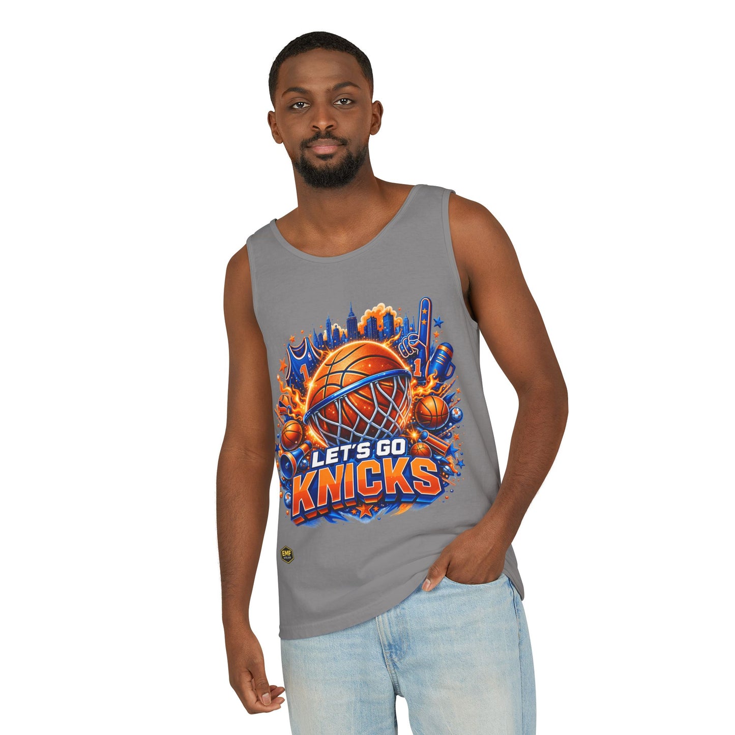 Let's Go Knicks Basketball Tank Top — New York City NBA Fan Jersey (Show your New York pride in bold style)