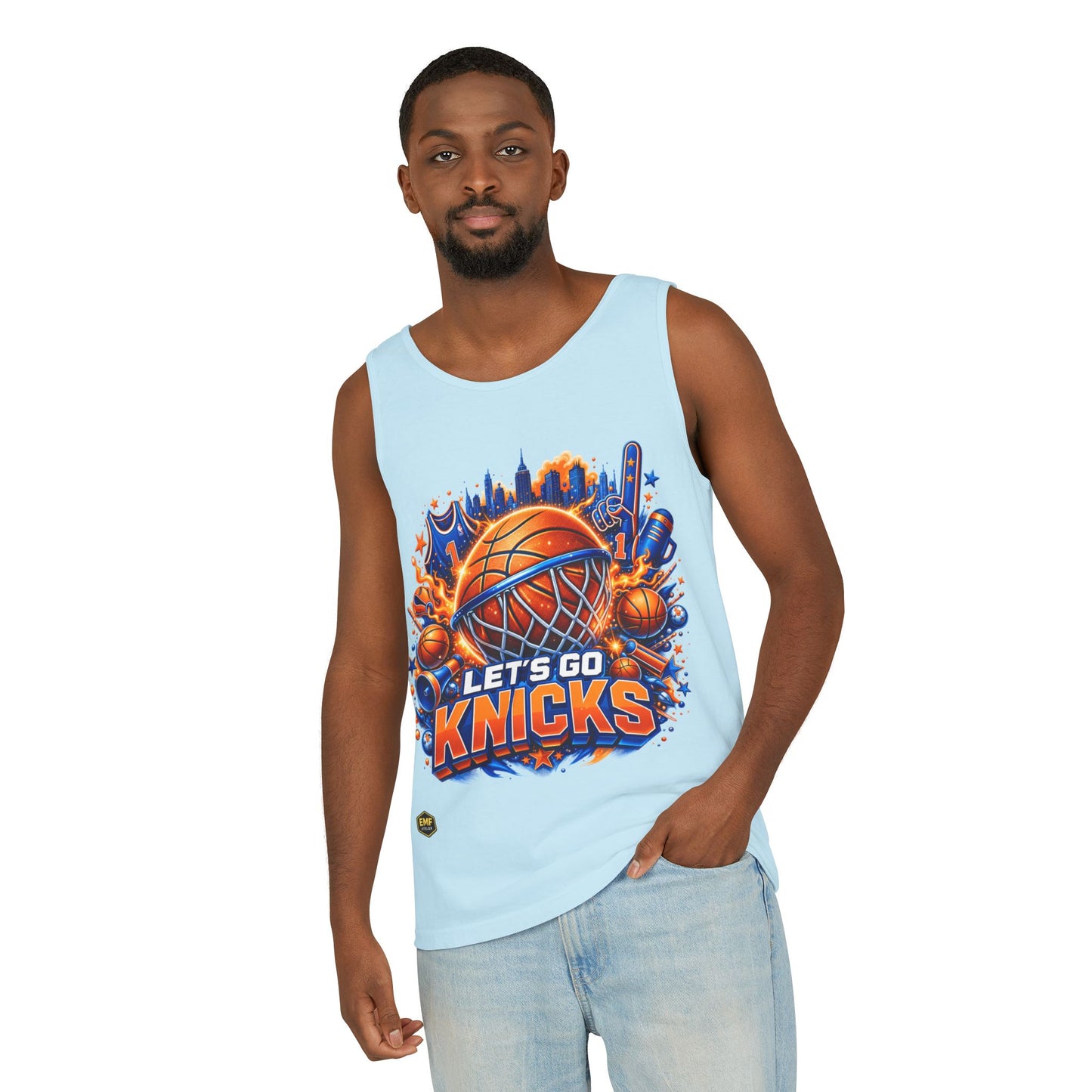 Let's Go Knicks Basketball Tank Top — New York City NBA Fan Jersey (Show your New York pride in bold style)