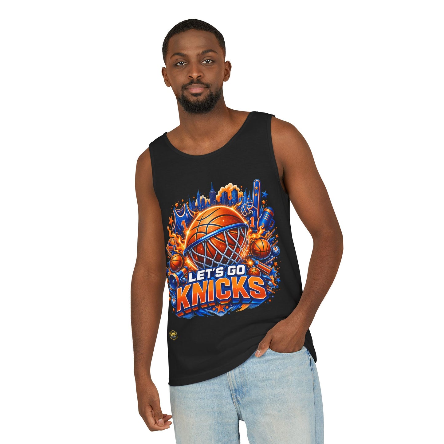 Let's Go Knicks Basketball Tank Top — New York City NBA Fan Jersey (Show your New York pride in bold style)