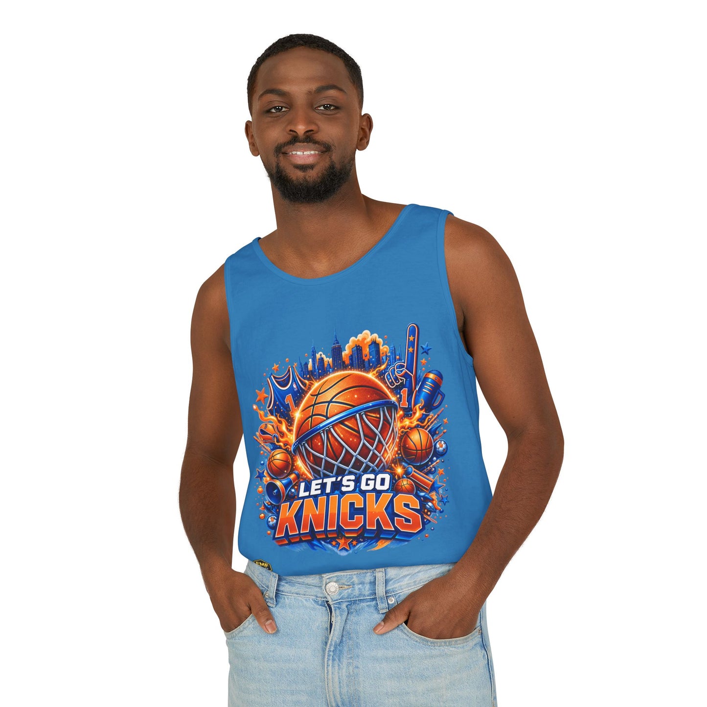Let's Go Knicks Basketball Tank Top — New York City NBA Fan Jersey (Show your New York pride in bold style)