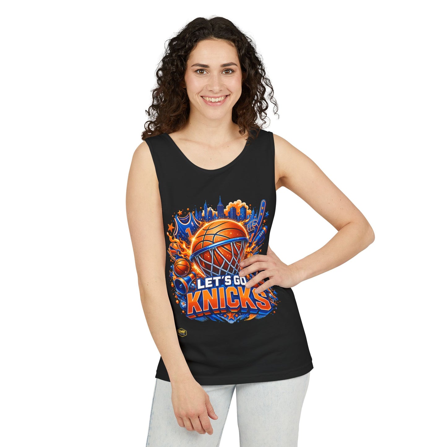 Let's Go Knicks Basketball Tank Top — New York City NBA Fan Jersey (Show your New York pride in bold style)