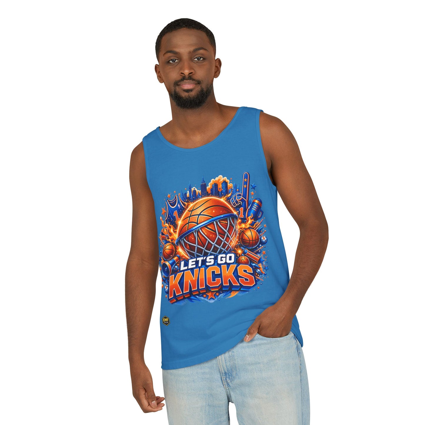 Let's Go Knicks Basketball Tank Top — New York City NBA Fan Jersey (Show your New York pride in bold style)